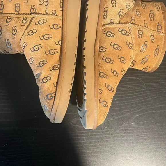UGG Classic Logo chestnut Brown Mini Boots Sz 6 - Picture 4 of 11